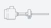 RHA525: RTD Sensor with Fabricated DIN 11851 Hygienic Thermowell