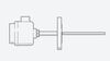 TCS800: Thermocouple Sensor with Extension & Flange